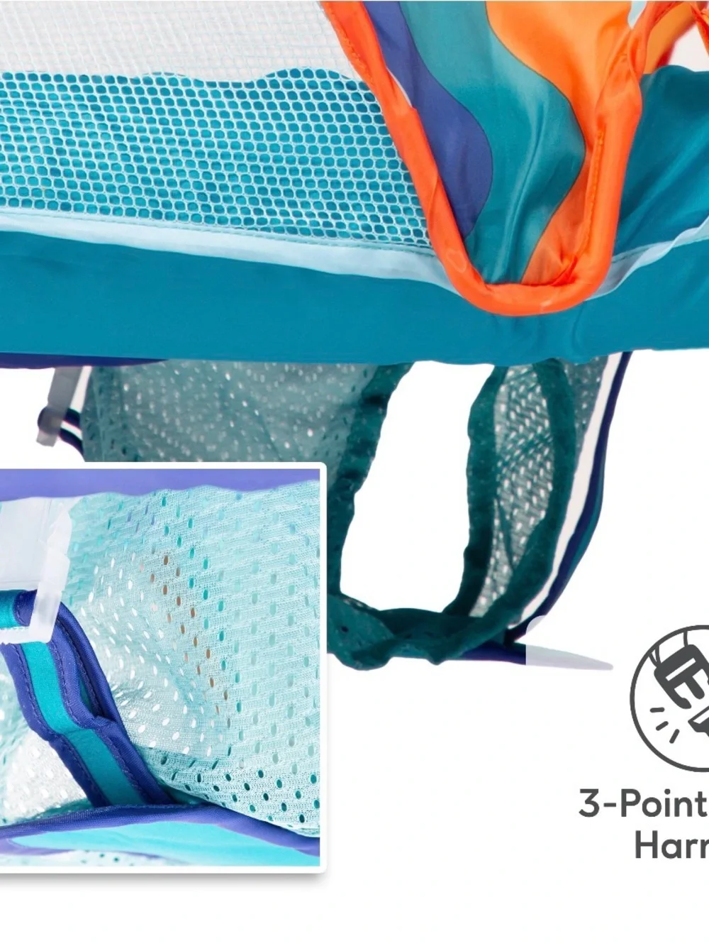 Aqua Multicolor Canopy BabyBoat Inflatable Swim